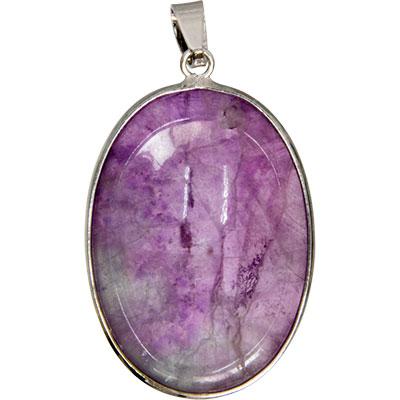 Pendant, Worry Stone-Rainbow F