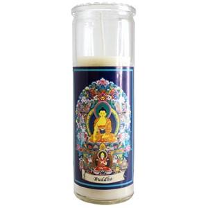 Candle, Glass Jar Buddha