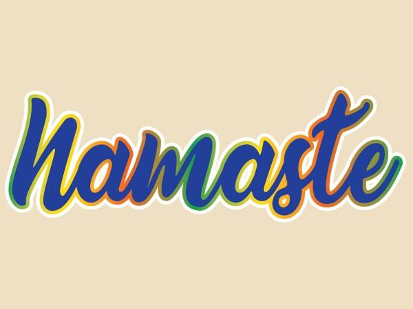 Sticker, Bumper Namaste Rainbo