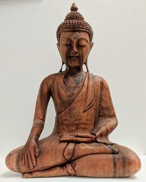 Buddha, Sitting 14.5in. Wood