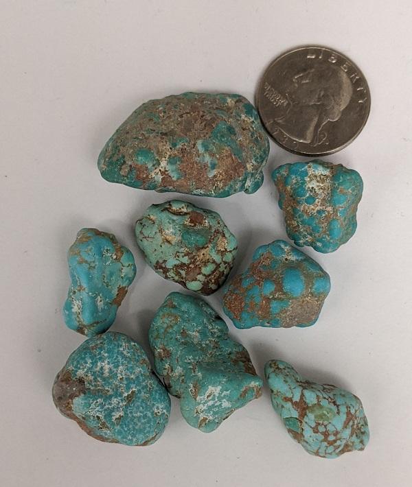 Turquoise / Large - Tumbled