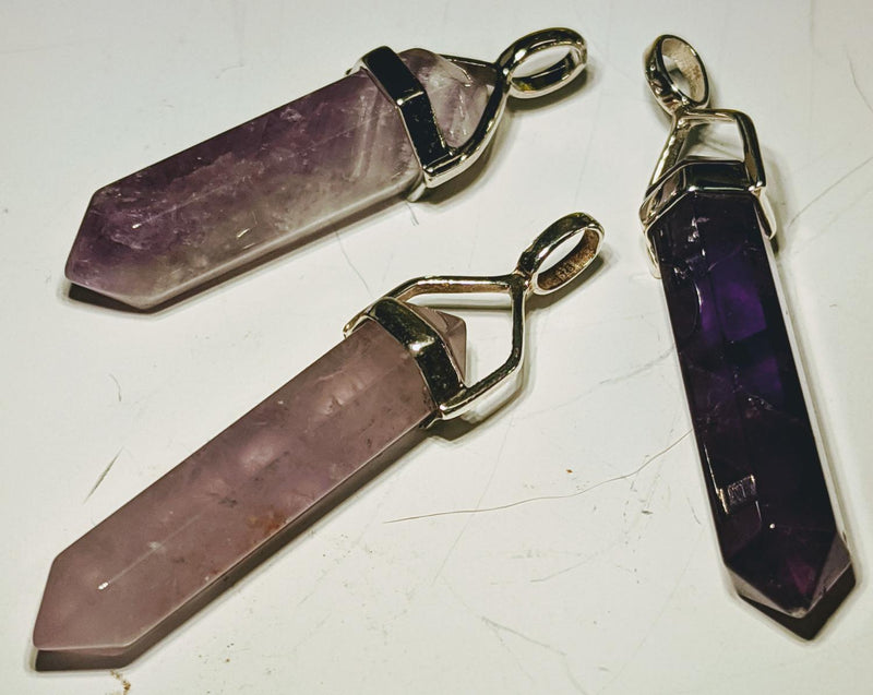 Pendant, Amethyst Points SS