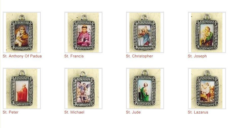 Pendant, Saints - Assorted designs in pewter