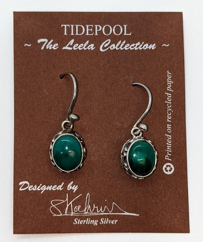 Earrings, Turquoise Oval SS Da
