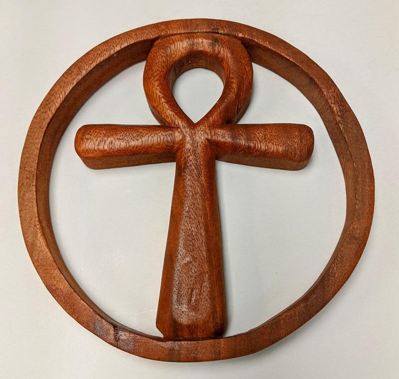Plcque, Ankh Hand Carved in