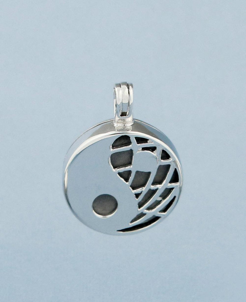 Pendant, Balancing Yin Yang Aromatherapy Locket in sterling silver