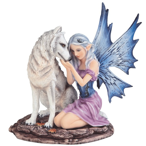 Fairy, w/Wolf/White 6.5in.