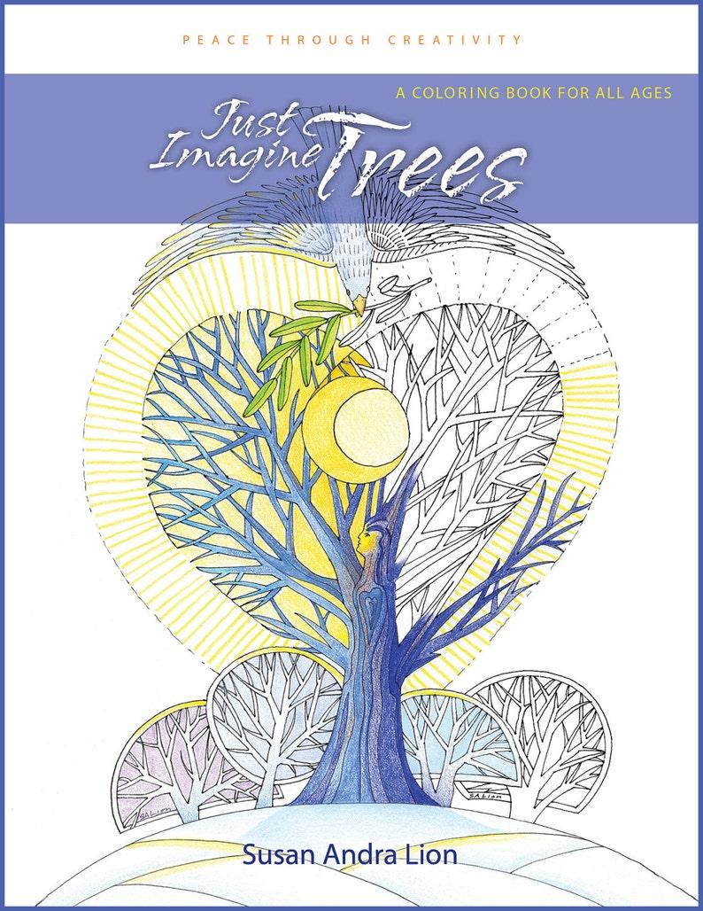 Just Imagine Trees Coloring Book - ForHeavenSake
