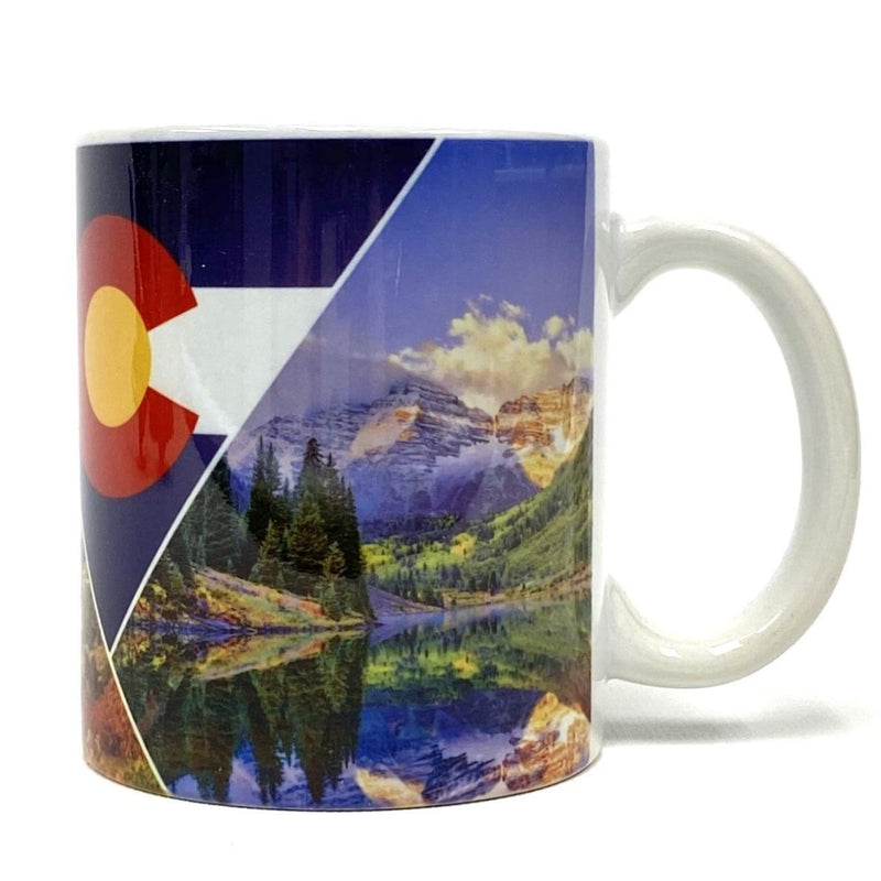 Mug, Colorado Flag Coffee Aspen/Maroon Bells/Garden of the Gods