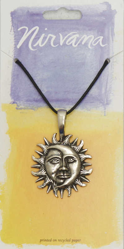 Pendant, Nirvana Inspiration - Assorted symbols in pewter