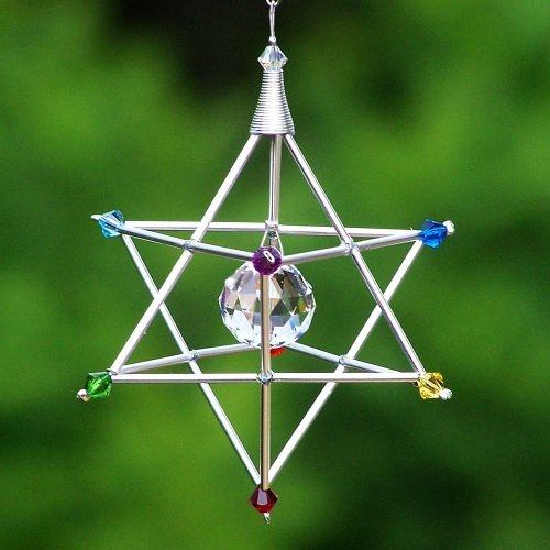 Pendulum-Gem Star NOVAS Rainbow Swarovski "7 Chakras"