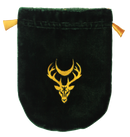 Pouch, Velvet 6 x 8 Moon Stag - Green