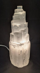 Selenite Tower Lamp  8-10in