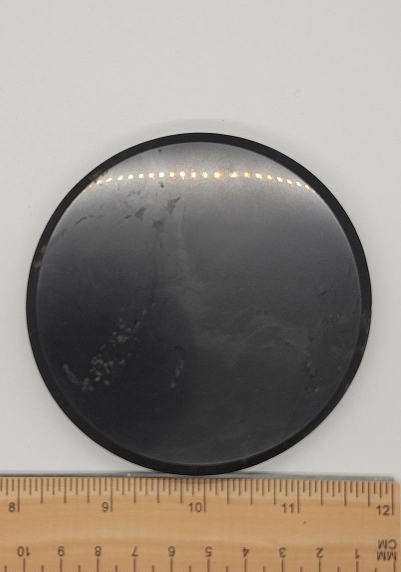 Shungite 3.75" diameter x ,5" thick Plate - ForHeavenSake