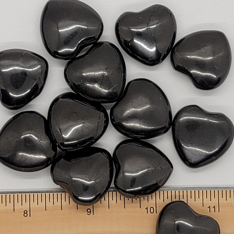 Shungite Heart 25mmx 25mm x 12mm (1in. x .5in. thick) - ForHeavenSake