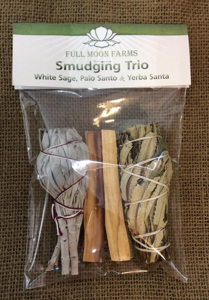 Smudging Trio: White Sage, Palo Santo and Sweetgrass