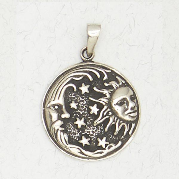 Pendant, Nirvana Inspiration - Assorted symbols in pewter