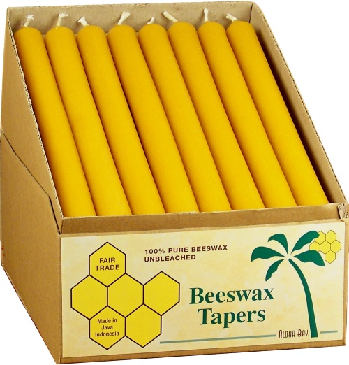 Taper, 9in. Beeswax Candle