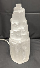 Selenite Tower Lamp 10-11 in. Tall