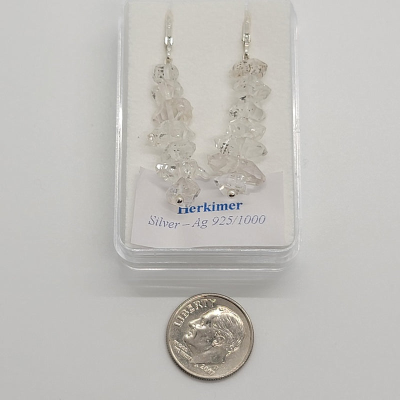 Earrings, Herkemer Diamonds SS - ForHeavenSake